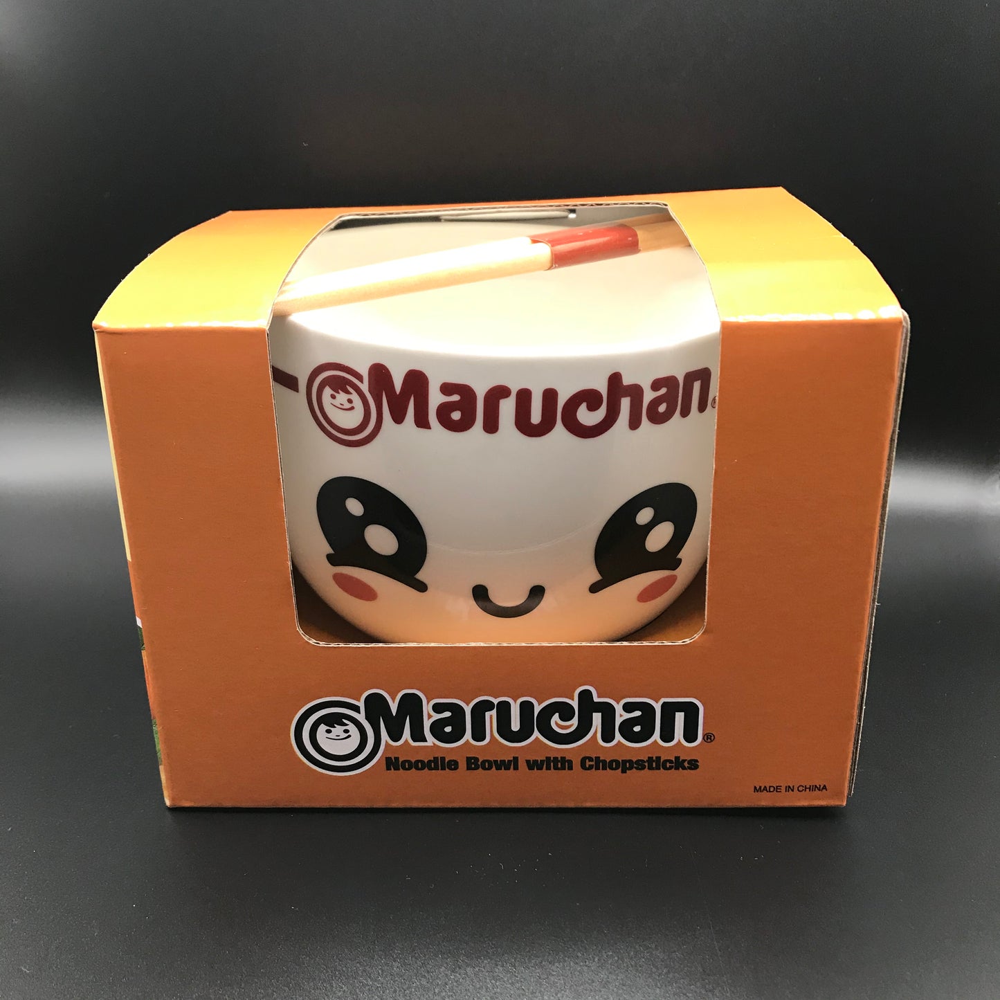 Maruchan “Kawaii Face” Noodle Bowl with Chopsticks - 2 pc. Set